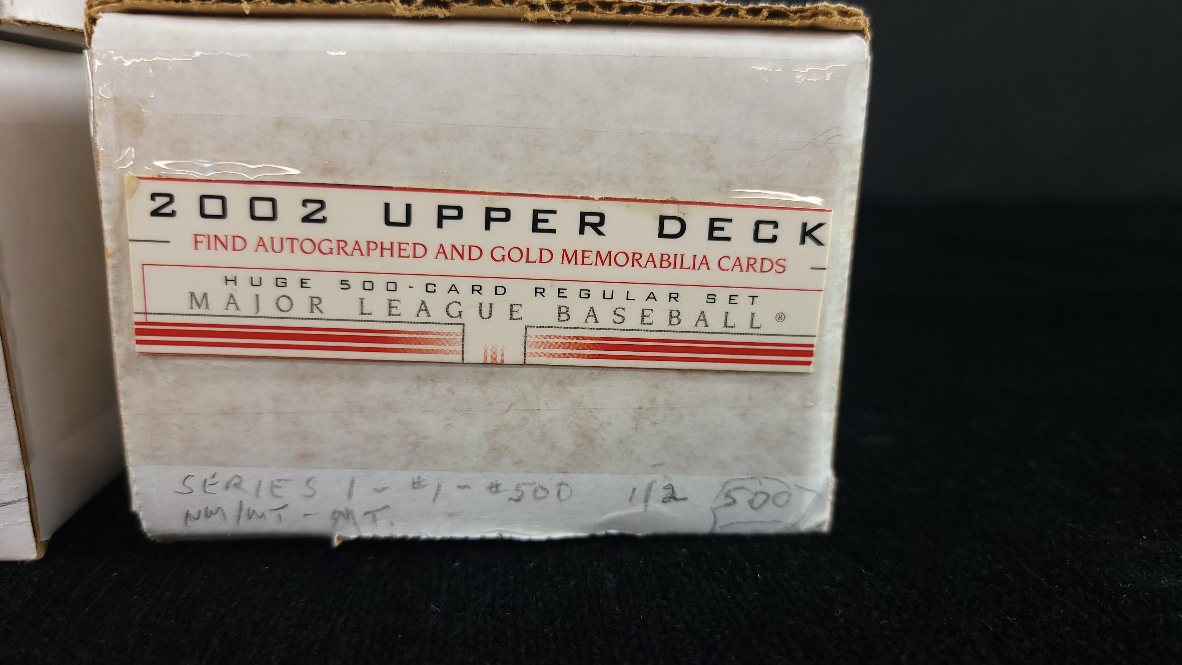 4 - BOXES UPPER DECK 2001 AND 2022 BASEBALL CARD SETS