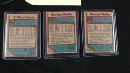 3 - 1977 HOCKEY CARDS - BERNIE WOLFE ERROR CARD