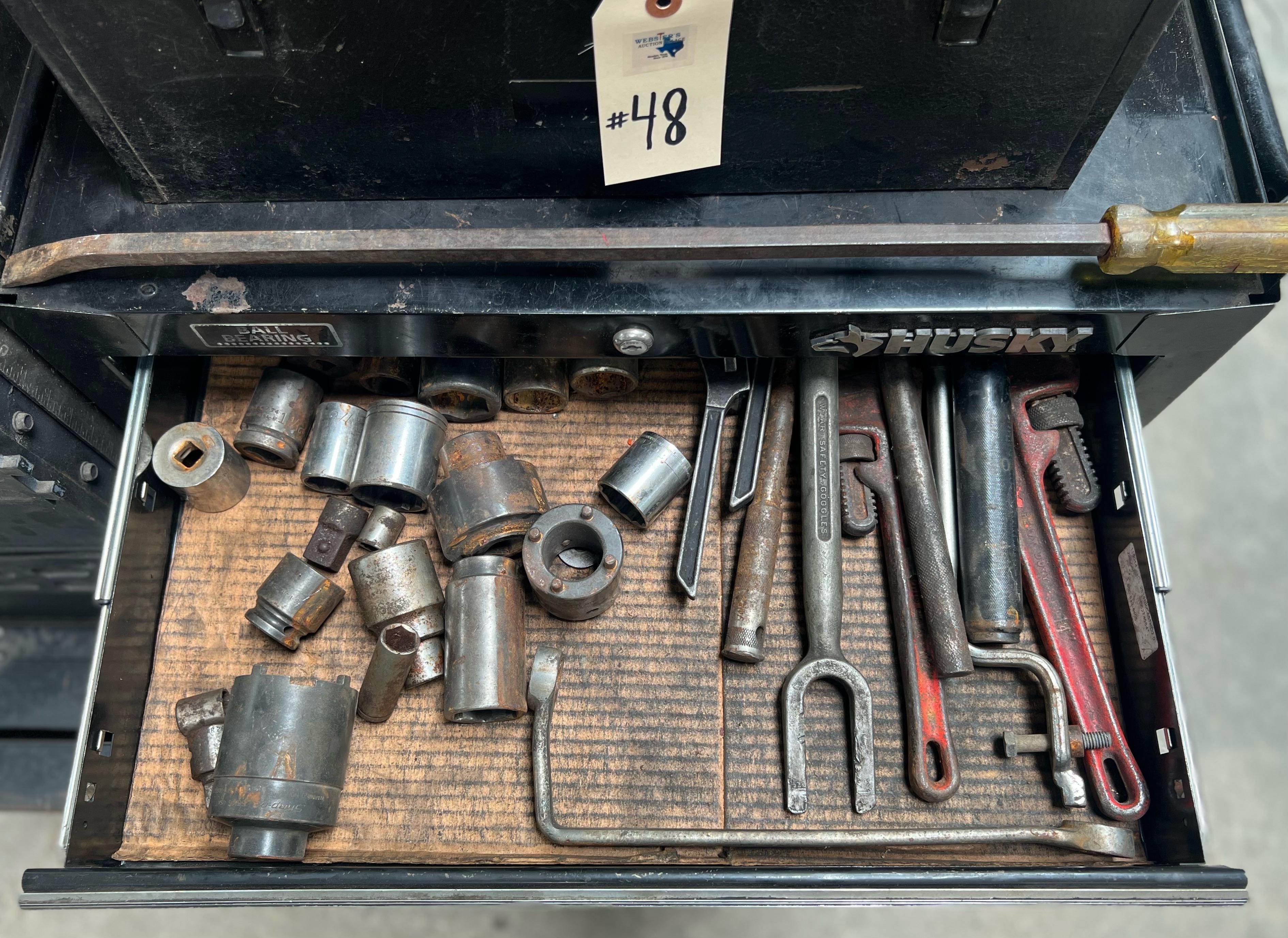 HUSKY TOOL BOX W/ TOOLS