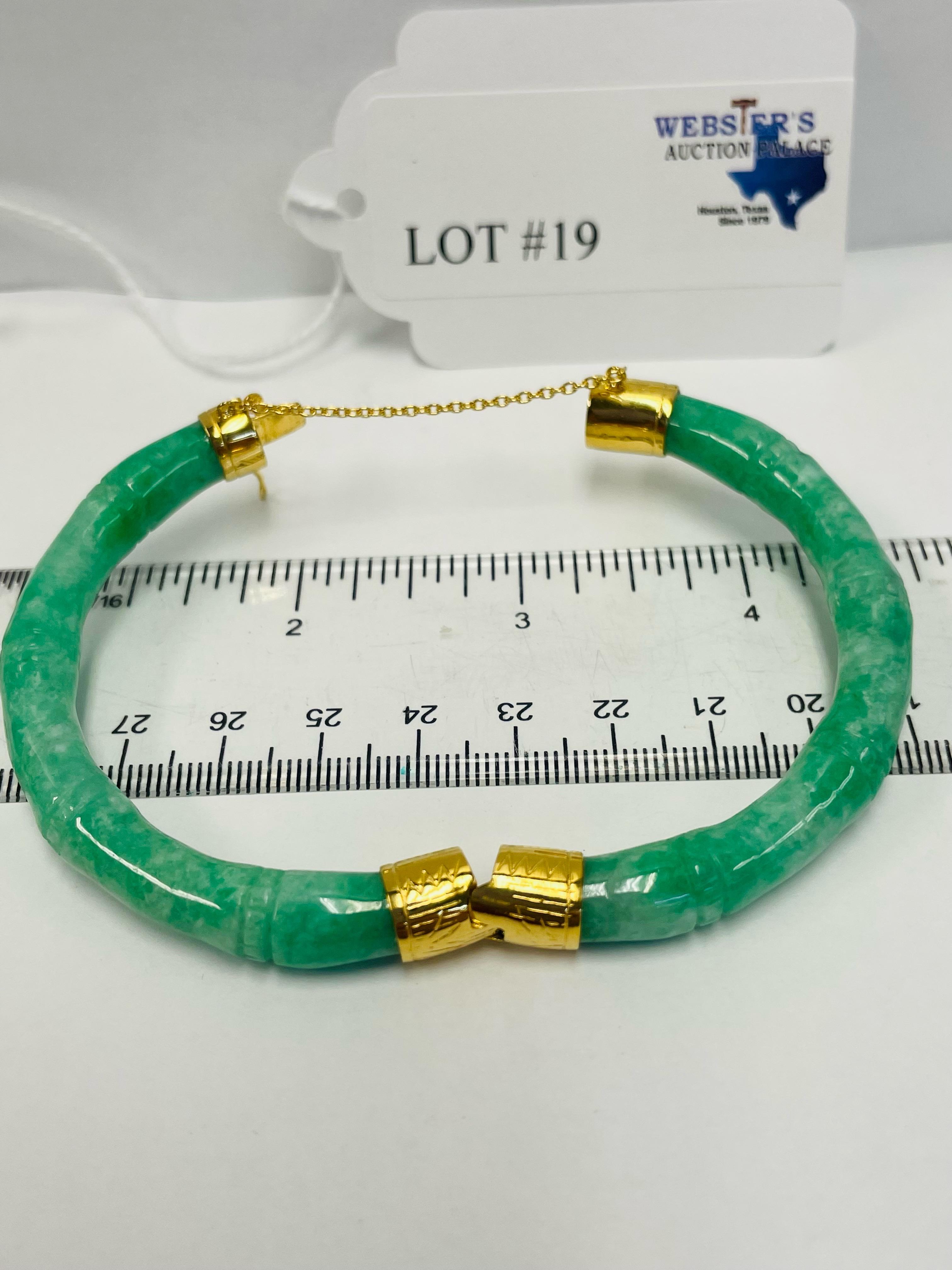 JADE BRACELET WITH STERLING CLASP