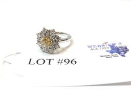 18KT WHITE GOLD 1.00CTW DIAMOND RING WITH APPRAISAL