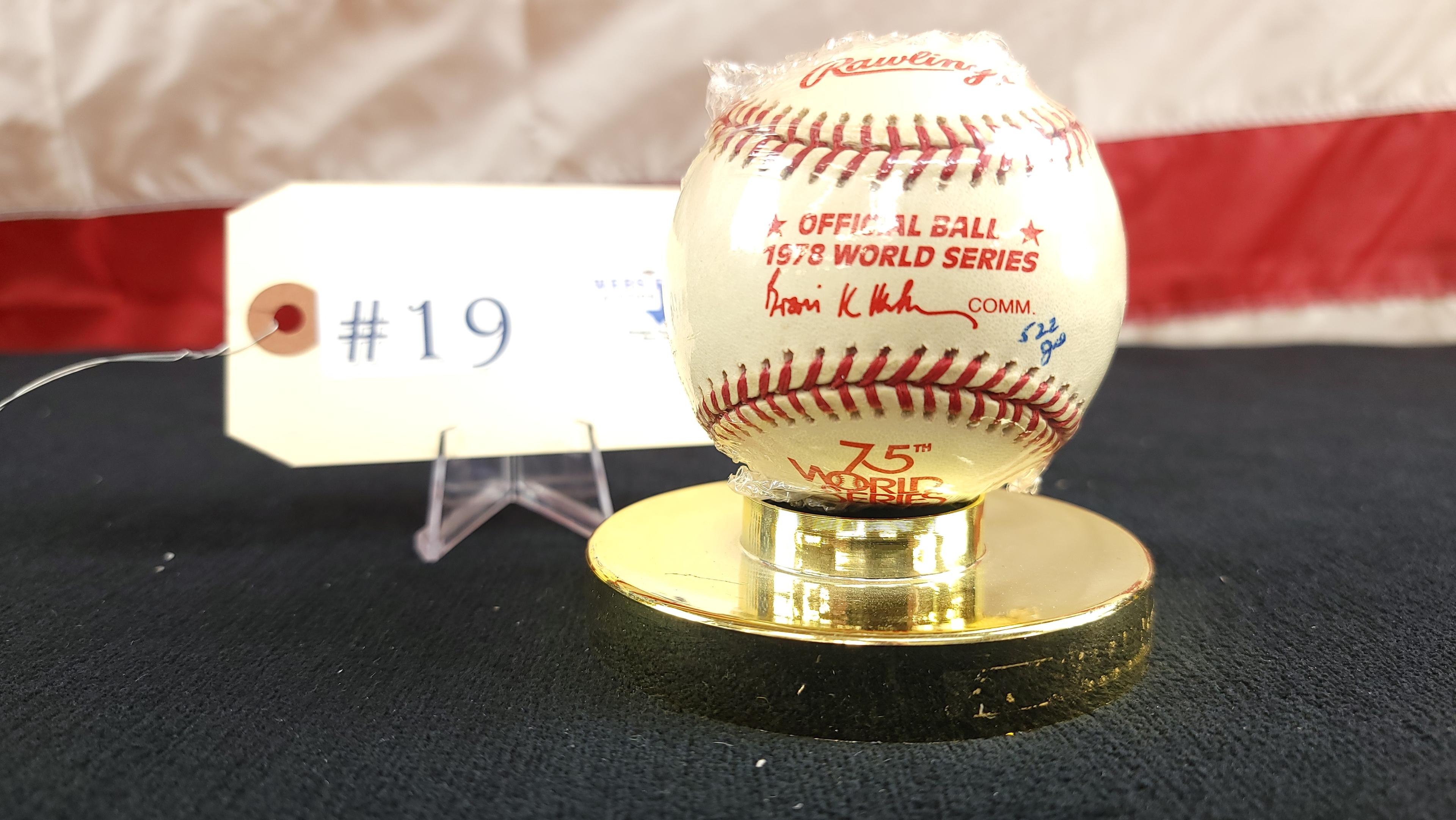 1978 - 75TH WORLD SERIES OFFICIAL RAWLINGS BASEBALL FACTORY SEALED NUMBERED