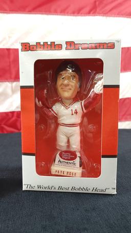 2 - BOBBLE HEAD DOLLS - PETE ROSE AND DALE EARNHARDT