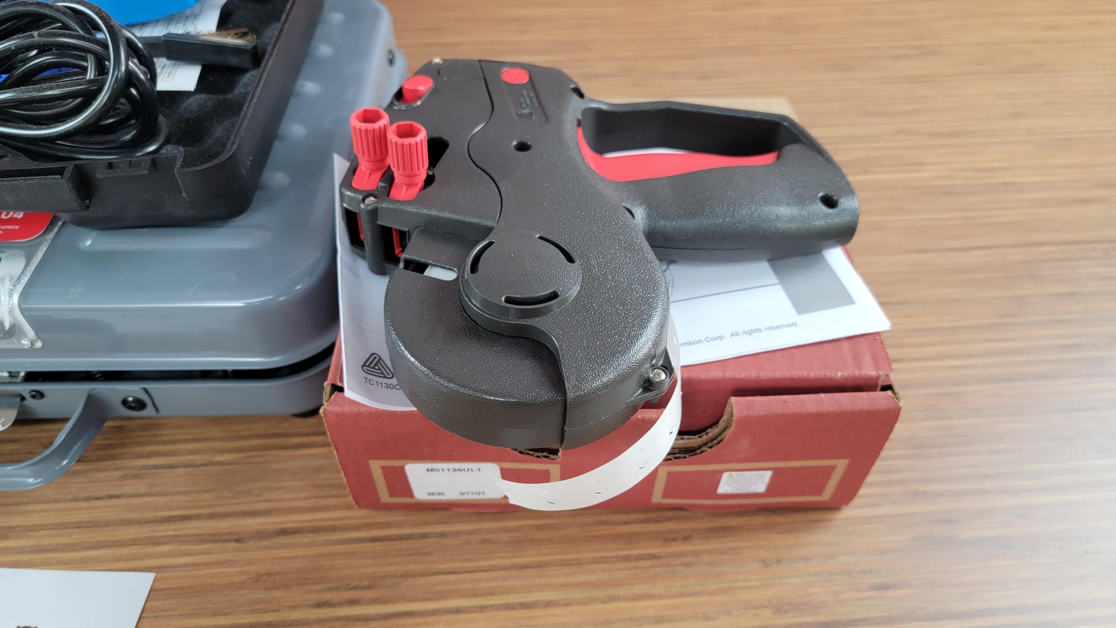 ULINE SCALES, GLUE GUN WITH STICKS, ELECTRIC CUTTER, ETC.