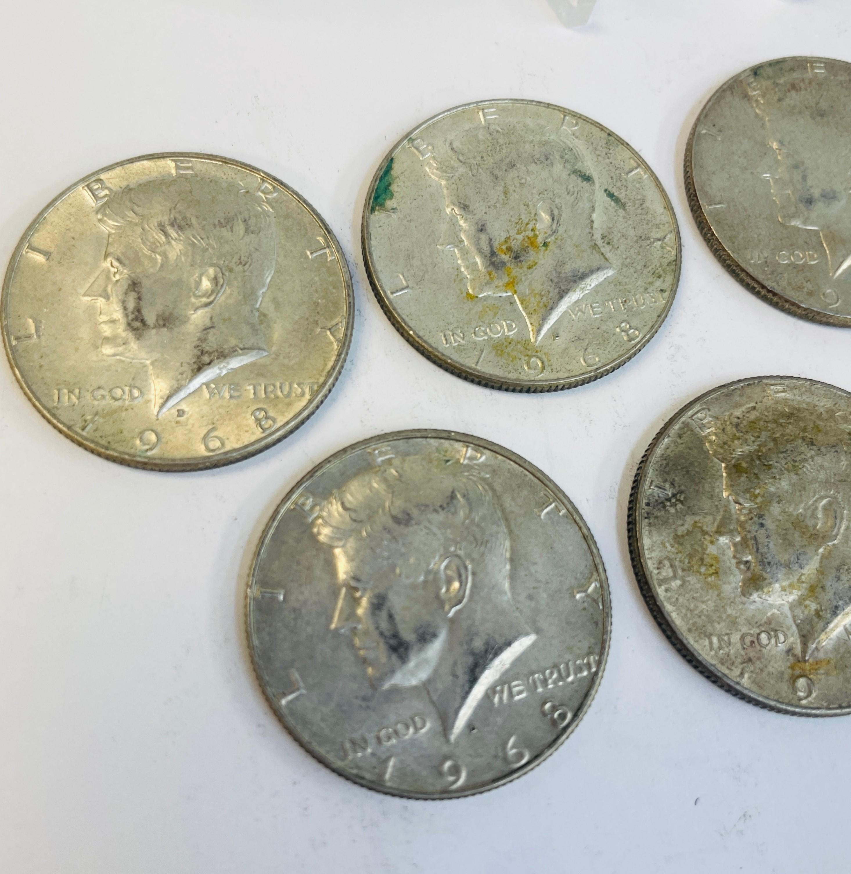 7 KENNEDY HALF DOLLARS 1966-1969