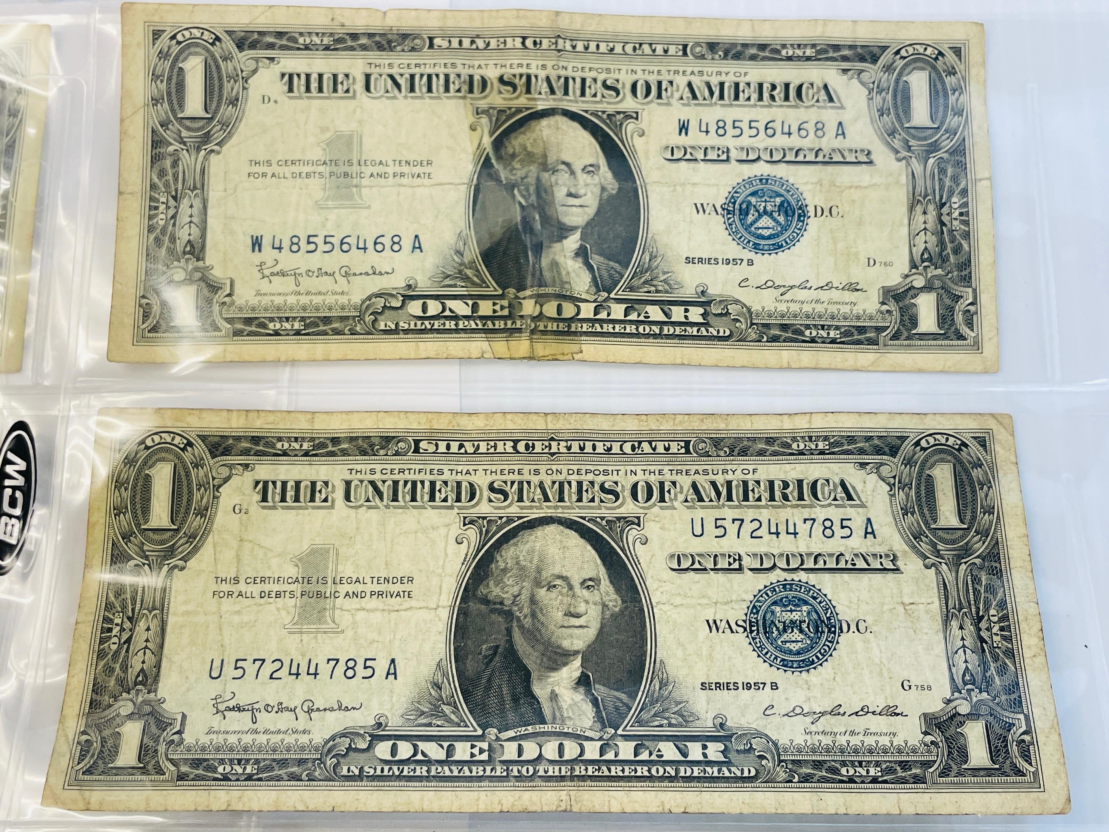 8 - 1957 B $1 SILVER CERTIFICATES