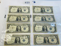 8 - 1957 B $1 SILVER CERTIFICATES