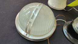 LOT OF 4 FLUSH MOUNT WALL LIGHTS