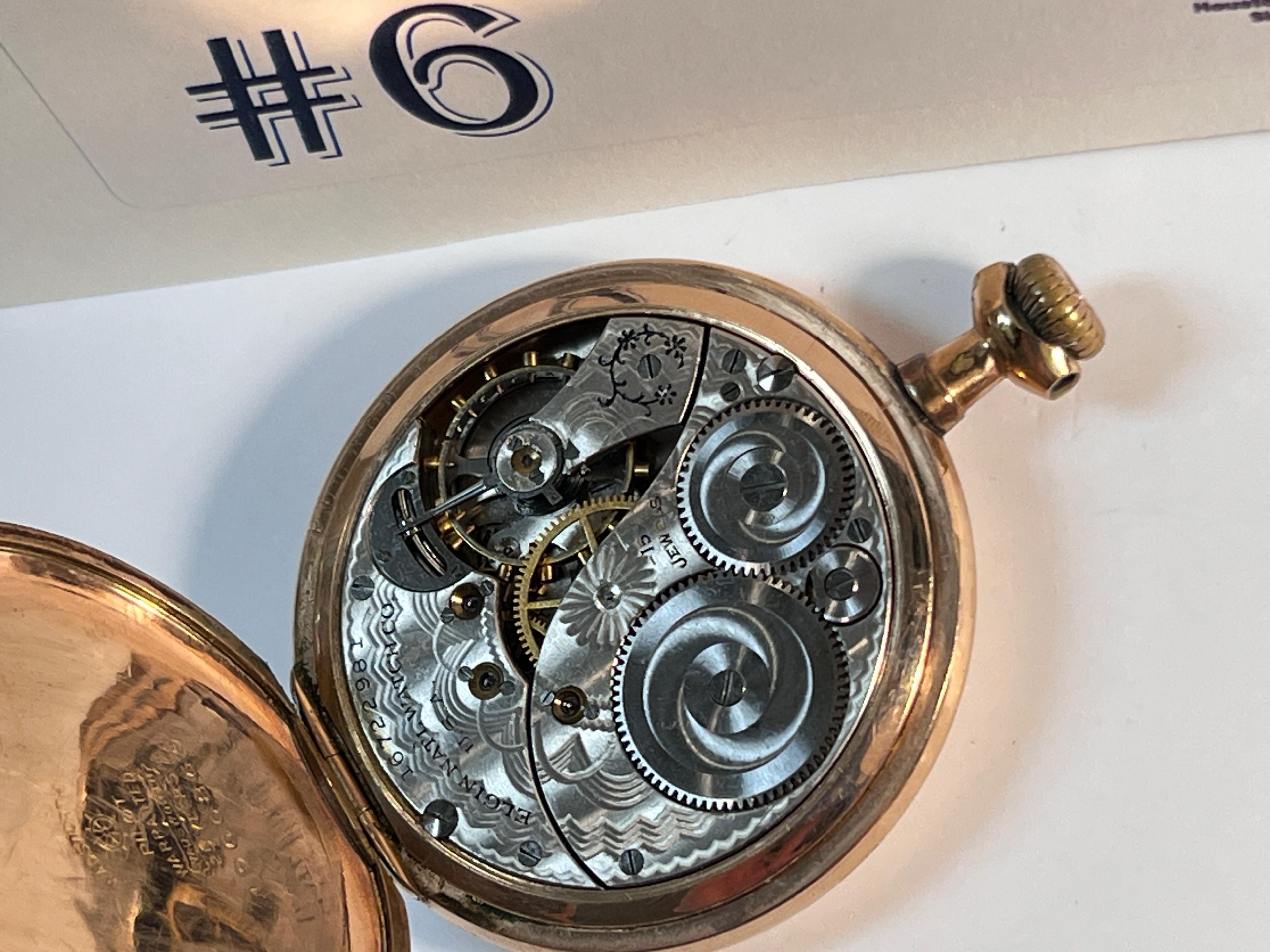 ELGIN 15 JEWELS "WADSWORTH PILOT" POCKET WATCH