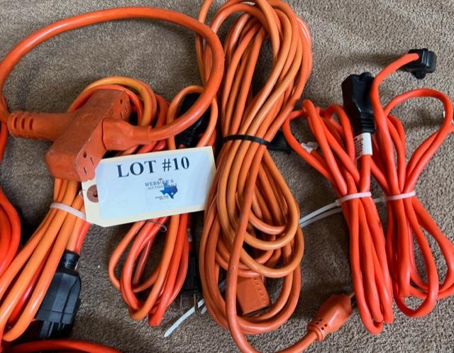 LOT OF EXTENSION CORDS