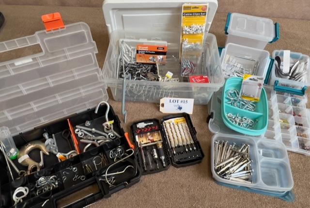 DRILL BITS, HOOKS, SCREWDRIVERS, WALL ANCHORS, FUSES,ETC.