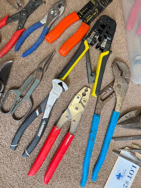 LARGE LOT OF PLIERS AND CUTTERS