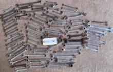 LARGE LOT OF WRENCHES - SAE AND METRIC