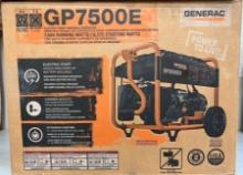 NEW GENERAC GP7500E GENERATOR