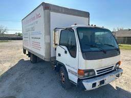 2000 ISUZU BOX TRUCK WITH LIFT - RUNNING