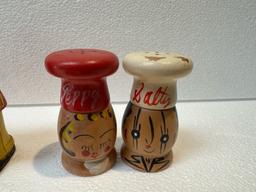 6PC VINTAGE SALT AND PEPPER SETS