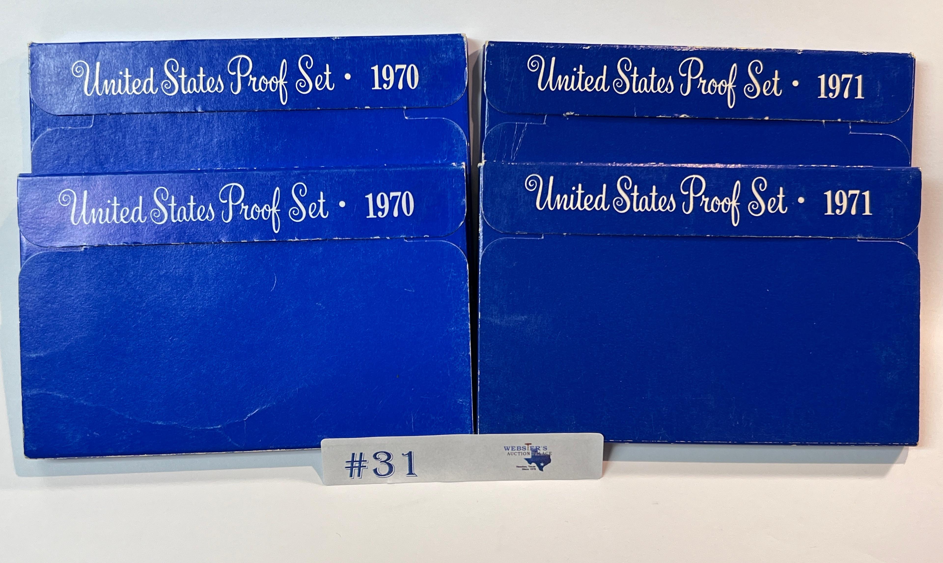 4PC 1970 AND 1971 PROOF SETS