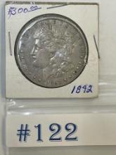 1892 MORGAN SILVER DOLLAR