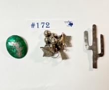 (3) STERLING BROOCHES