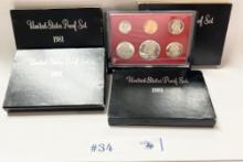 4PC 1981 PROOF SETS