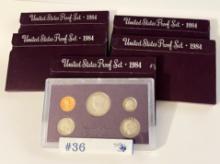 5PC 1984 PROOF SETS