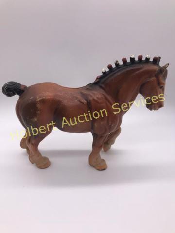 Vintage Cast Iron Clydesdale Draft Horse Doorstop