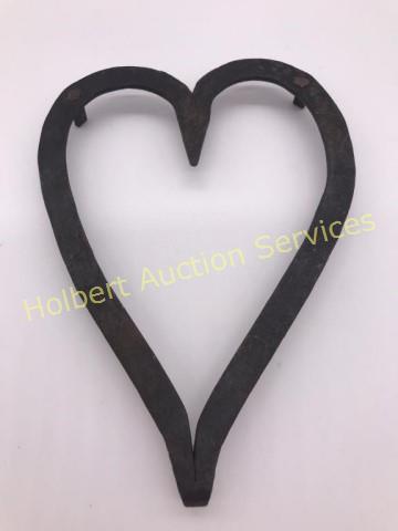 Early Handmade Heart Shaped Trivet