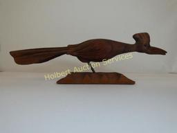 60's Witco Wood Hand Carved Wooden Road Runner