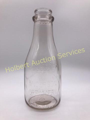 Anderson Creamery One Quart Milk Bottle