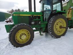 JD 4455, MFWD, R46" rears, weights, quick hitch,11,361 hrs