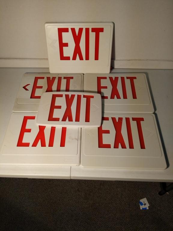 Exit sign face plates