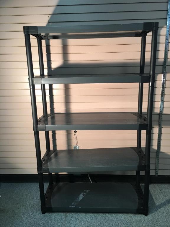 Black Five Shelf Storage Unit