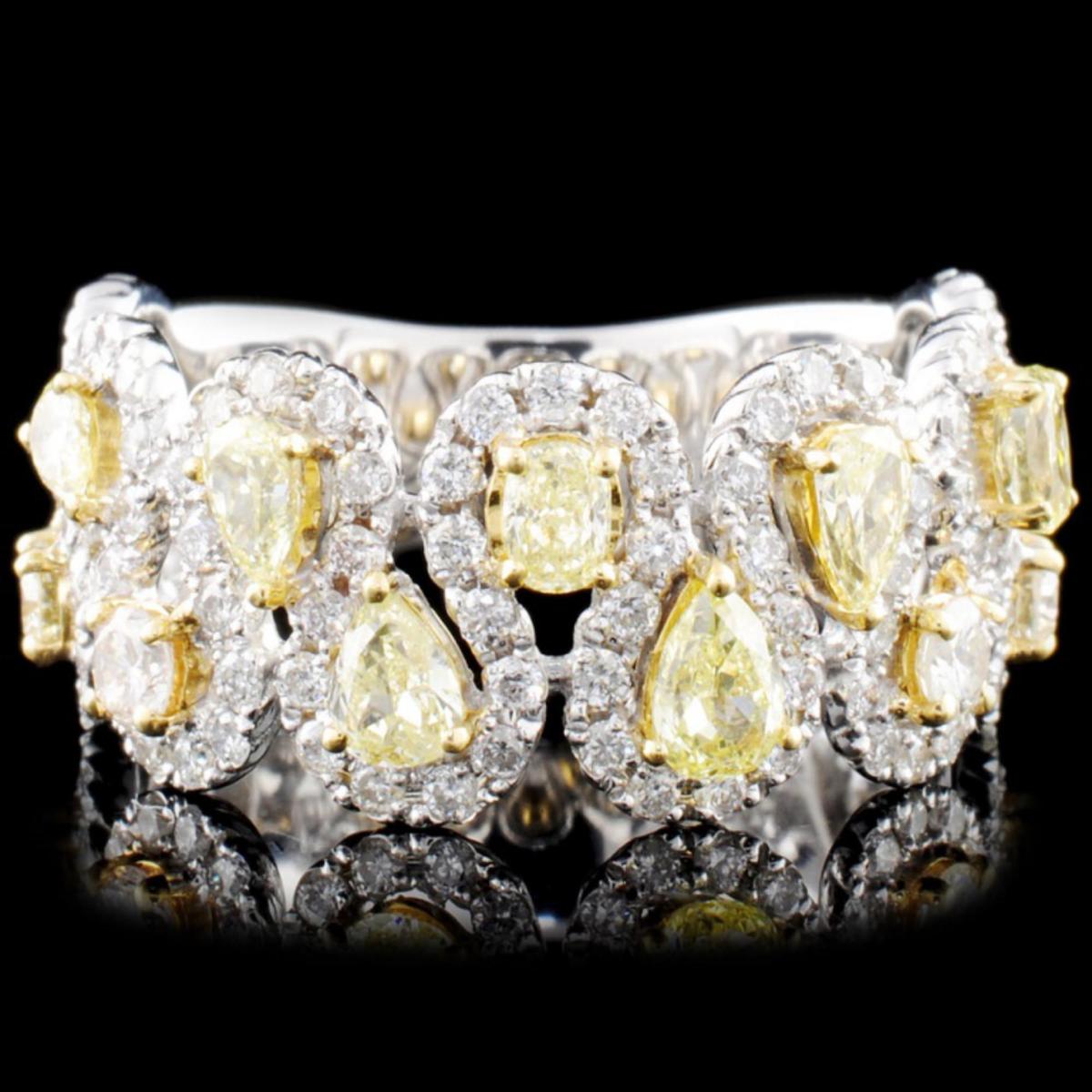 18K Gold 1.48ctw Fancy Diamond Ring