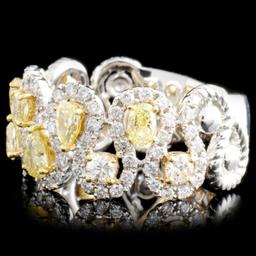 18K Gold 1.48ctw Fancy Diamond Ring