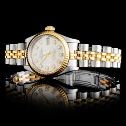 Rolex YG/SS DateJust Ladies Diamond Wristwatch