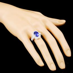 18K Gold 3.96ct Tanzanite & 1.31ctw Diamond Ring