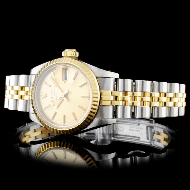 Rolex YG/SS DateJust Ladies Champagne Wristwatch