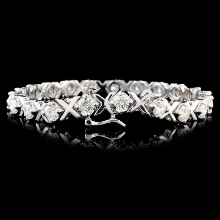 14K Gold 5.00ctw Fancy Diamond Bracelet