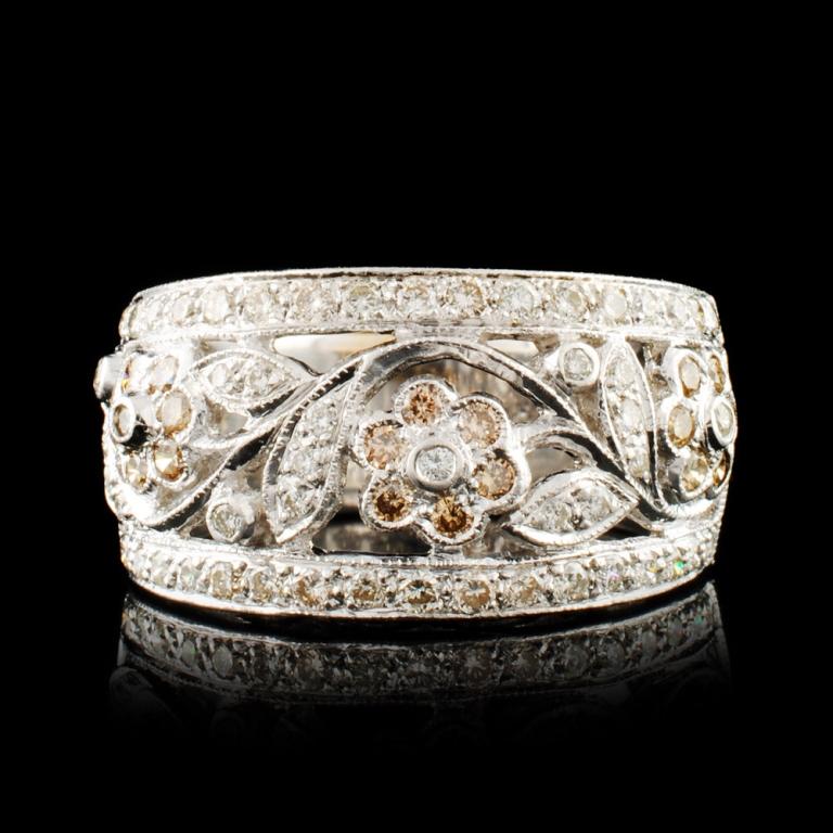 18K Gold 0.99ctw Diamond Ring