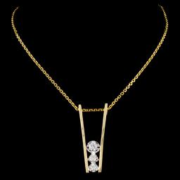 14K Gold 0.25ctw Diamond Pendant