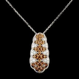 14K Gold 0.87ctw Diamond Pendant