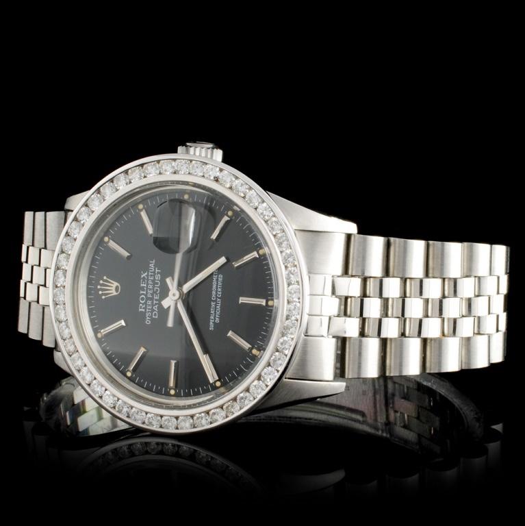 Rolex SS DateJust 1.50ct Diamond 36mm Watch