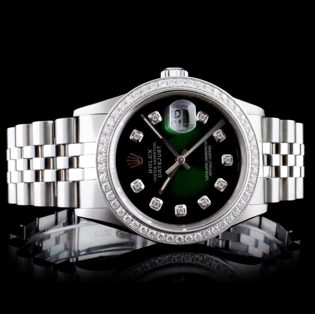 Rolex SS DateJust Diamond 36MM Wristwatch