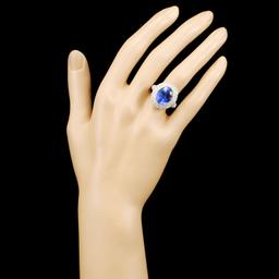 18K Gold 8.47ct Tanzanite & 2.22ctw Diamond Ring