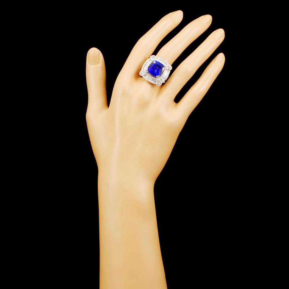 18K Gold 9.30ct Tanzanite & 3.13ctw Diamond Ring