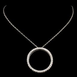 14K Gold 0.83ctw Diamond Pendant