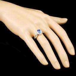 18K Gold 1.63ct Sapphire & 0.45ctw Diamond Ring