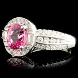 18K Gold 1.69ct Spinel & 0.47ctw Diamond Ring