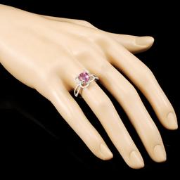 18K Gold 2.14ct Spinel & 0.37ctw Diamond Ring