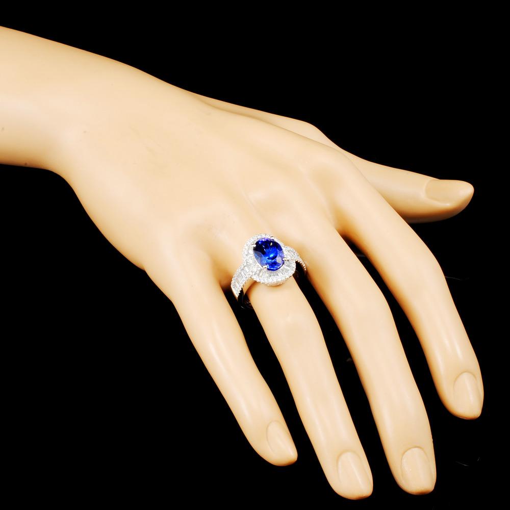 18K Gold 3.55ct Tanzanite & 1.18ctw Diamond Ring